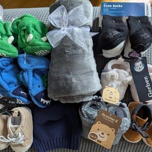 Lot of Baby Boy Shoes And Socks Size 0-3 Months